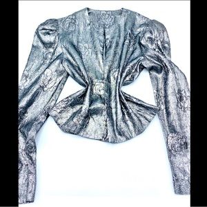 VINTAGE Metallic Bolero Jacket - Sz = Sm